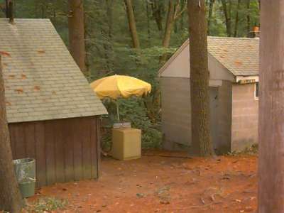 The old-outdoor electric laundry